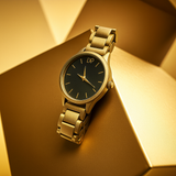 'TITAN' Watch, Gold + BONUS GIFT