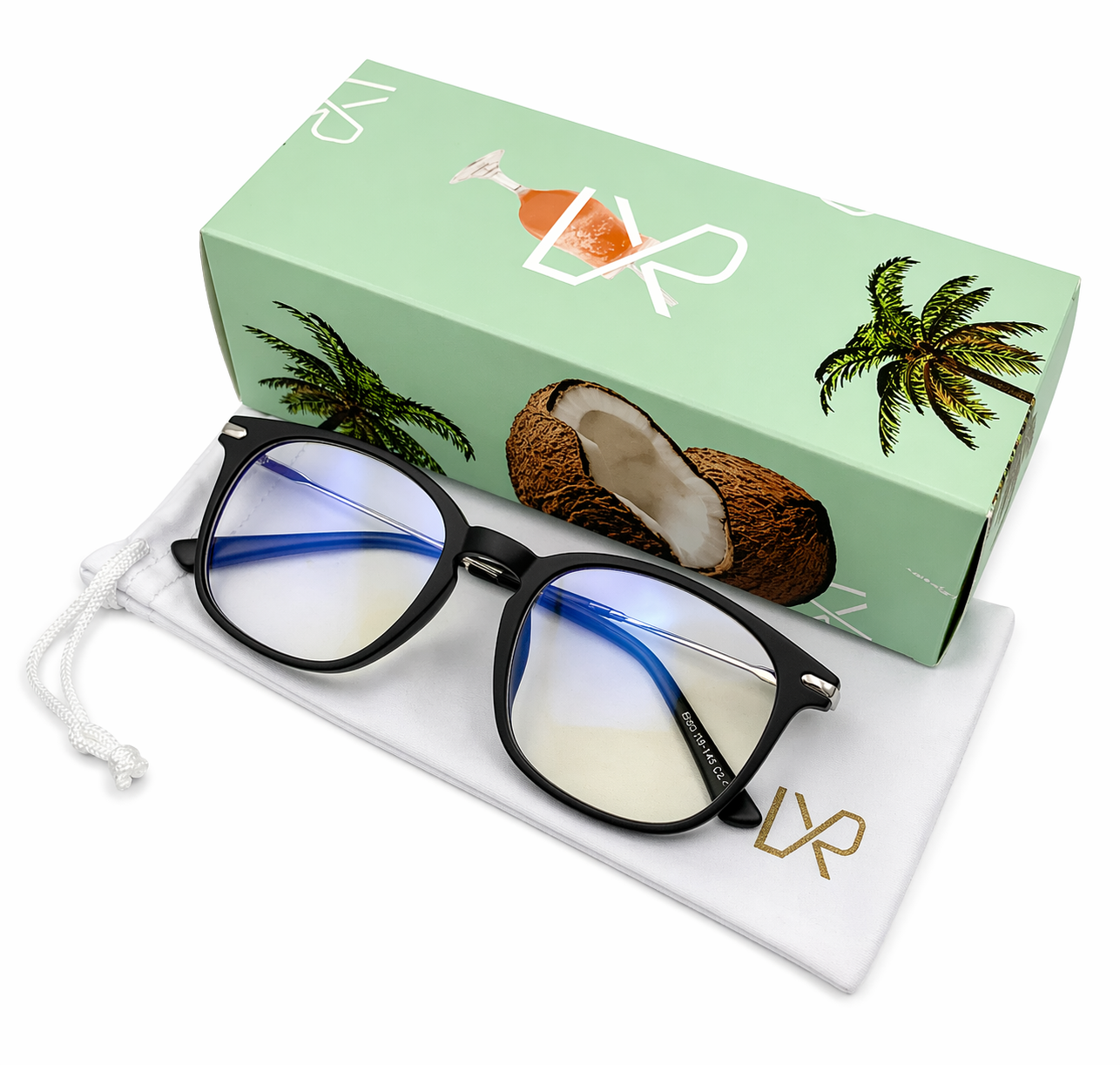 CARBON, Black & Silver (Blue Light Glasses)