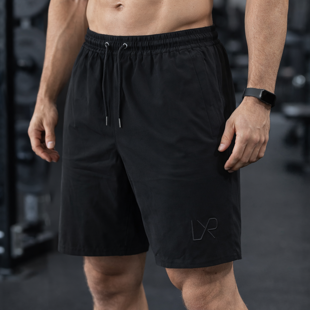 LXR Daily Shorts, Black Embroidery
