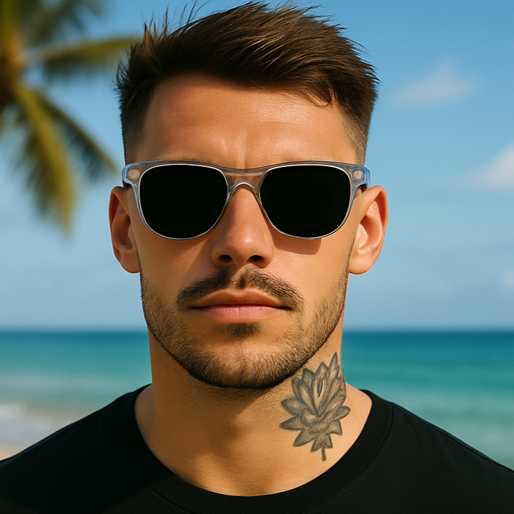 TAHITI, Clear Frame & Black Lens