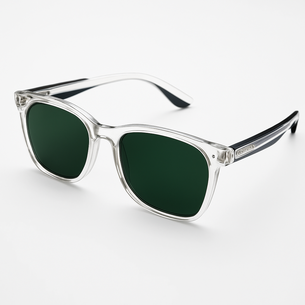TAHITI, Clear with Dark Green Lens