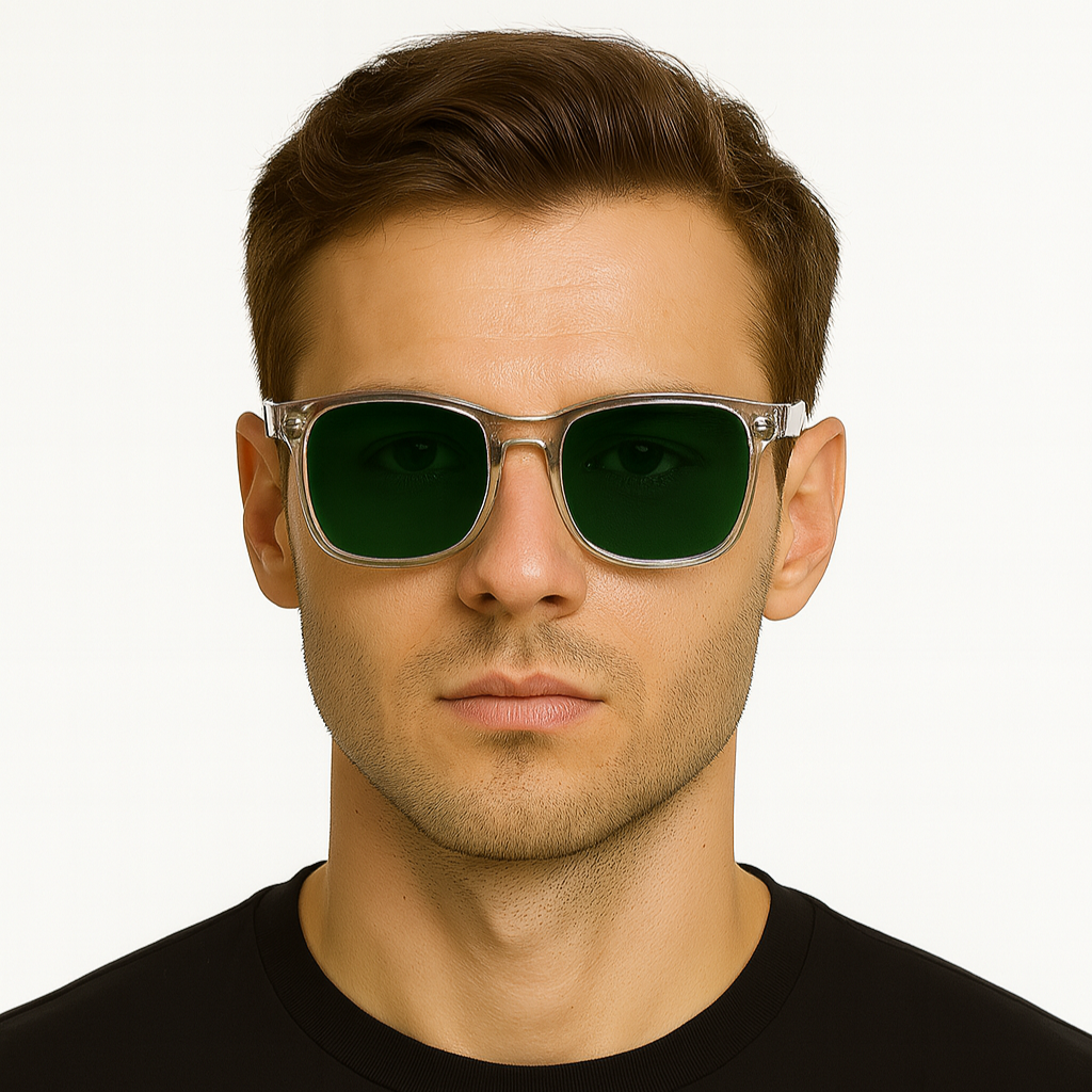 TAHITI, Clear with Dark Green Lens