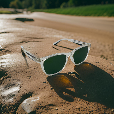 TAHITI, Clear with Dark Green Lens