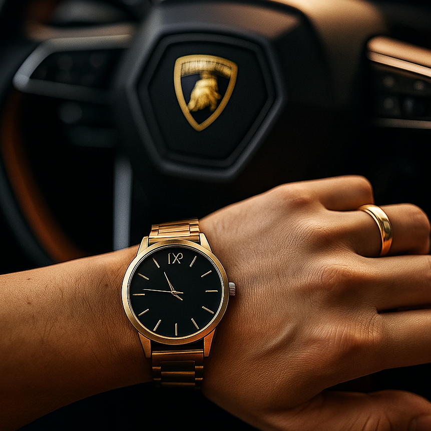 'TITAN' Watch, Gold