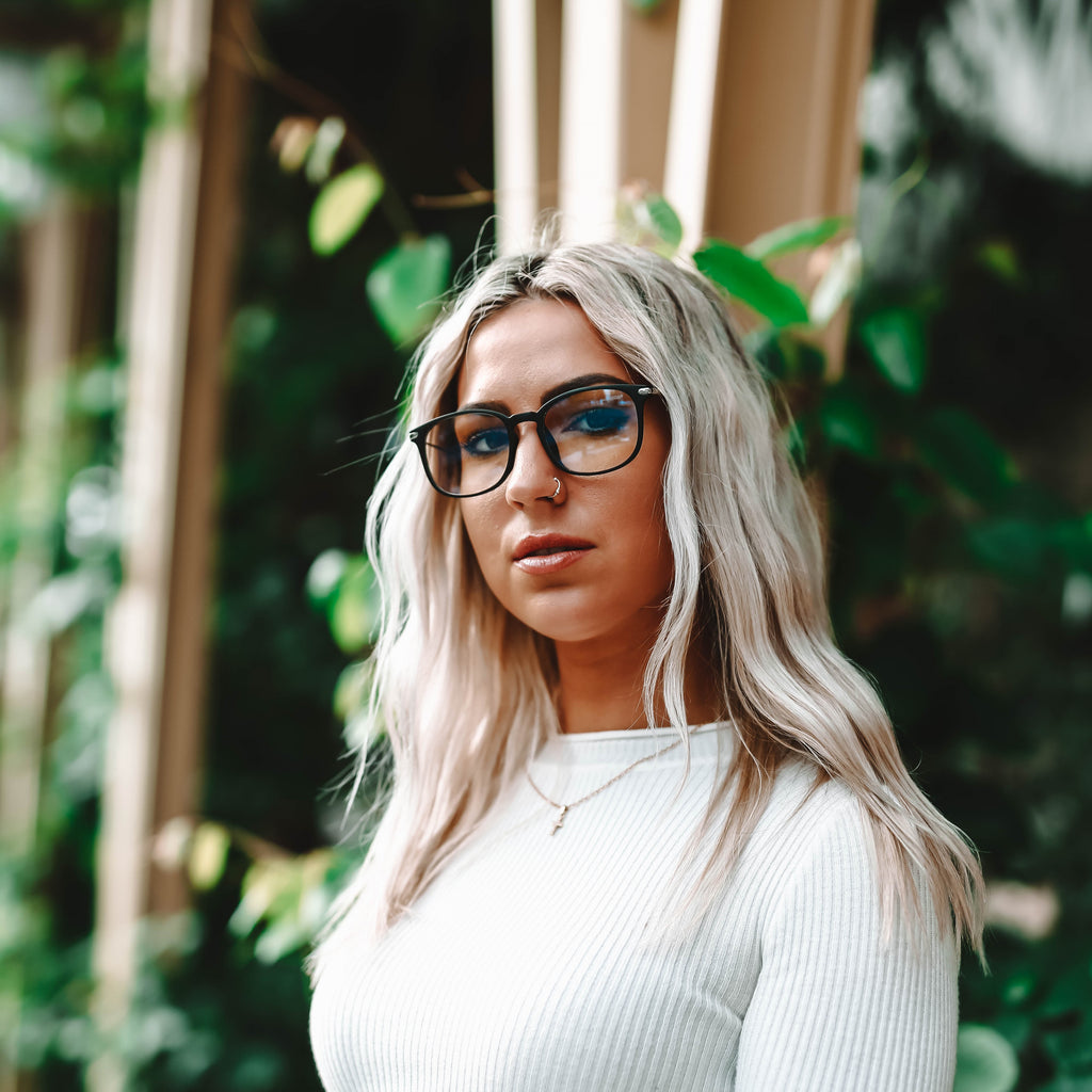 CARBON, Black & Silver (Blue Light Glasses)