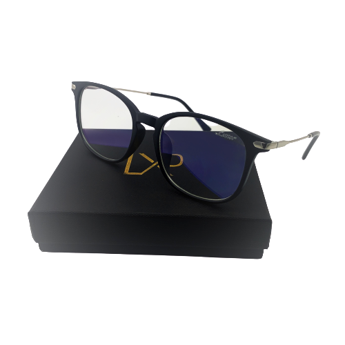 CARBON, Black & Silver (Blue Light Glasses)
