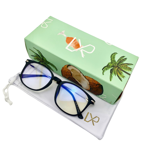 CARBON, Black & Silver (Blue Light Glasses)