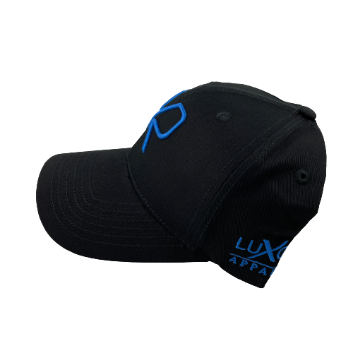 LXR BASEBALL CAP, Black & Electric Blue