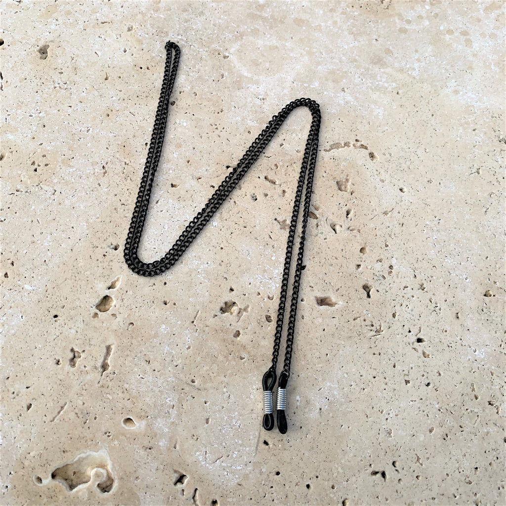 Sunnies Neck Chain, Black (Metal)