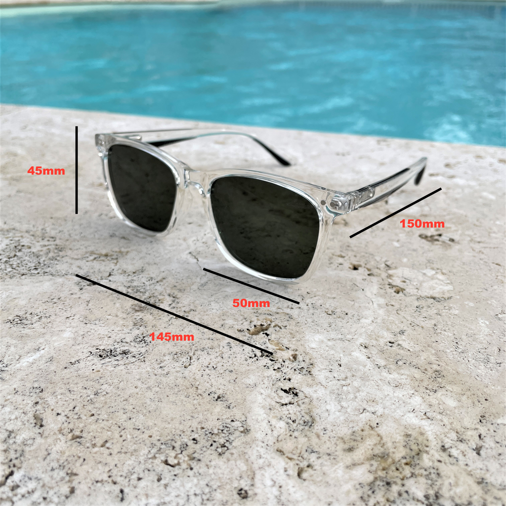 TAHITI, Clear with Dark Green Lens