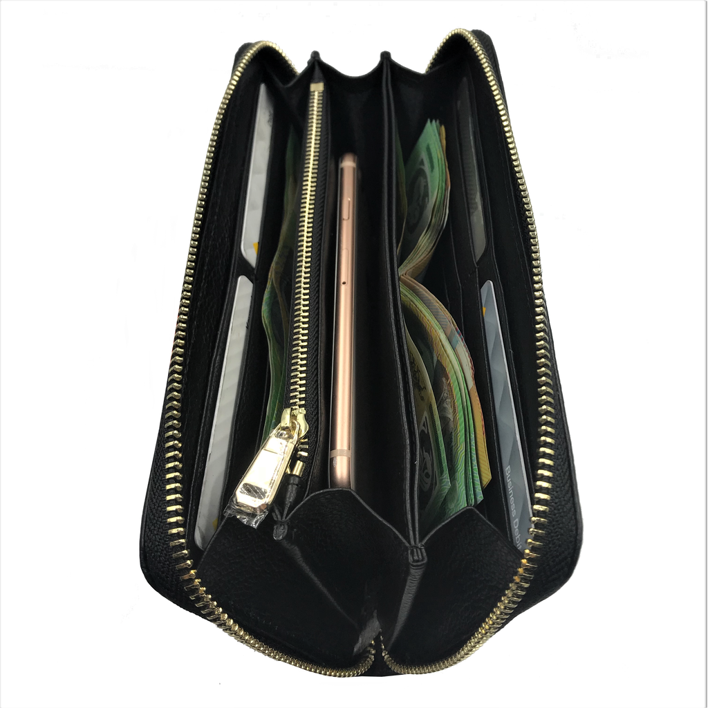 LXR Women's Wallet, Textured Leather