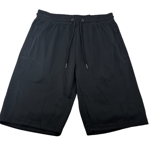 LXR Daily Shorts, Black Embroidery (Textured)