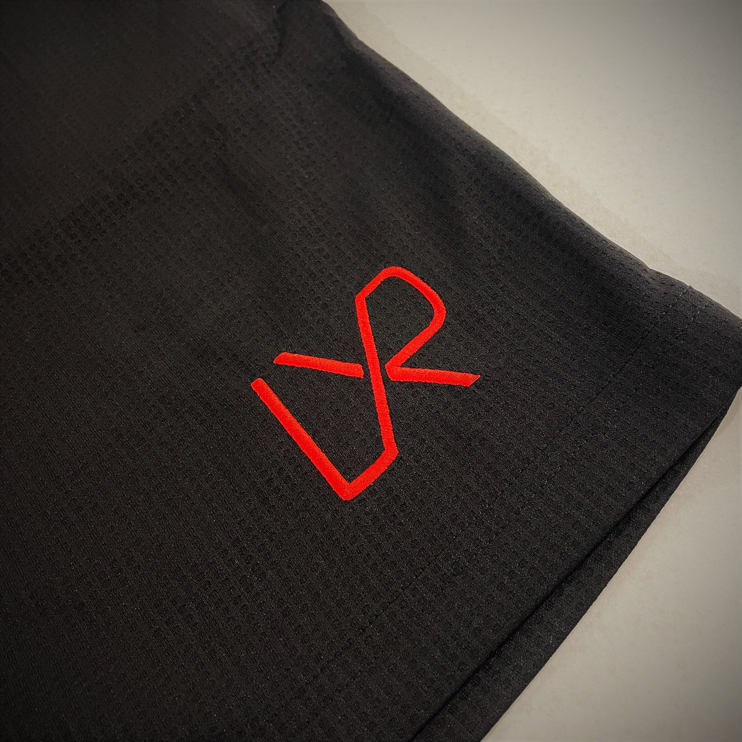 LXR Daily Shorts, Black & Red (Textured)