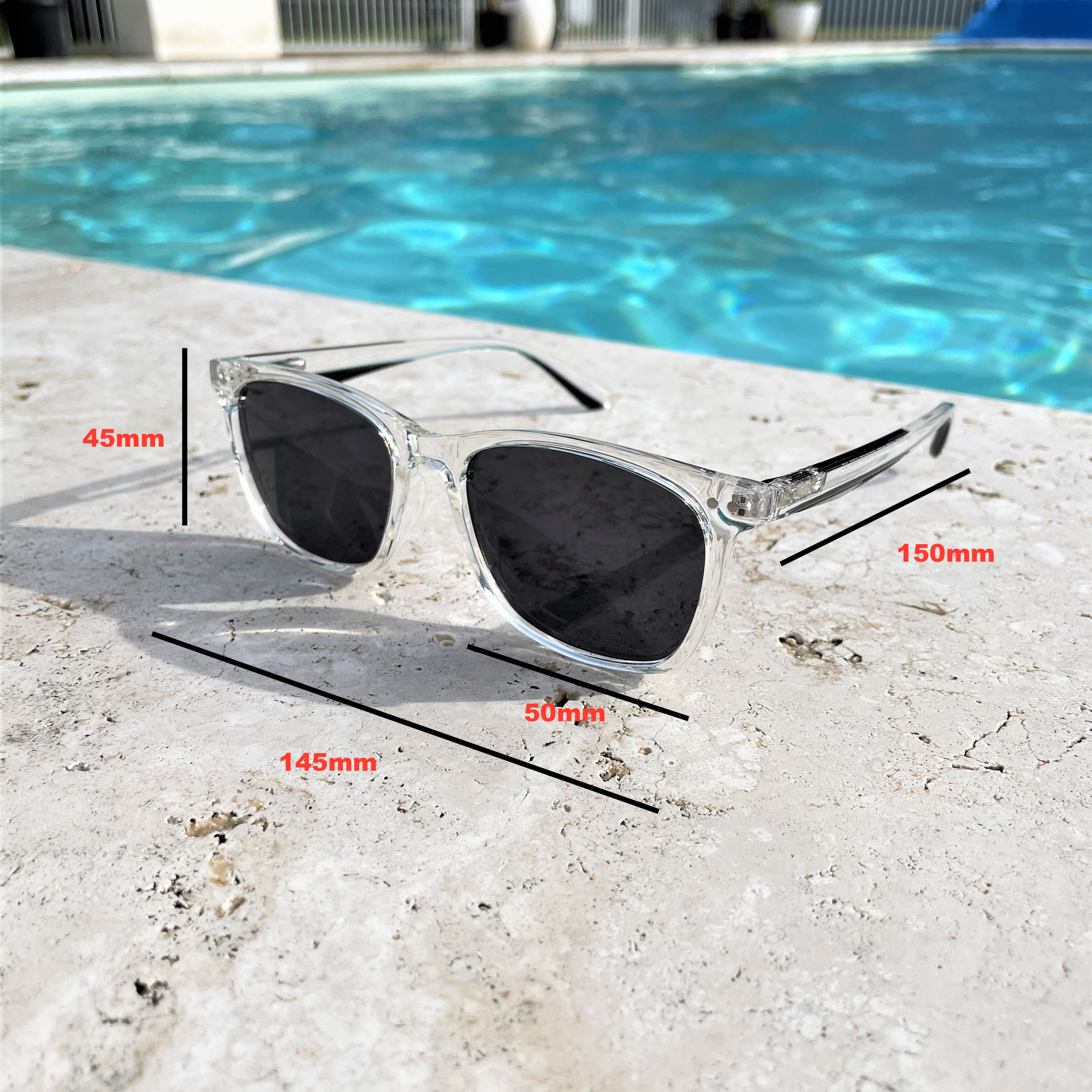 TAHITI, Clear Frame & Black Lens